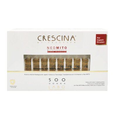 Haarwachstumsbehandlung LABO Crescina Neo Mito 500 Frauen Ampullen 40x3,5ml