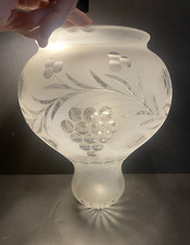 FANTASTIC ANTIQUE 19th CENTURY CUT GLASS  BELL JAR PENDANT LIGHT SHADE