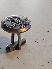 Magnifique Bouton De Manchette En Argent Très Ancien