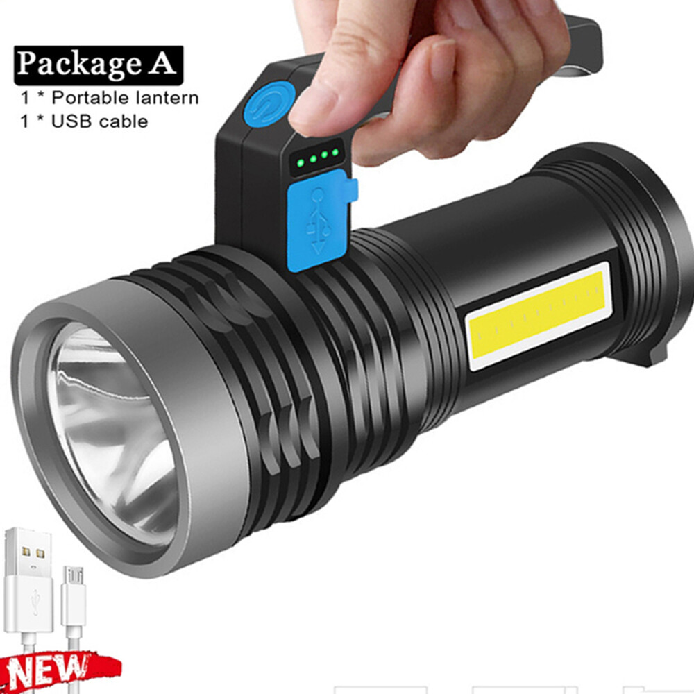 1200000LM LED Flashlight Super Bright Torch USB Rechargeable Lamp High Powered