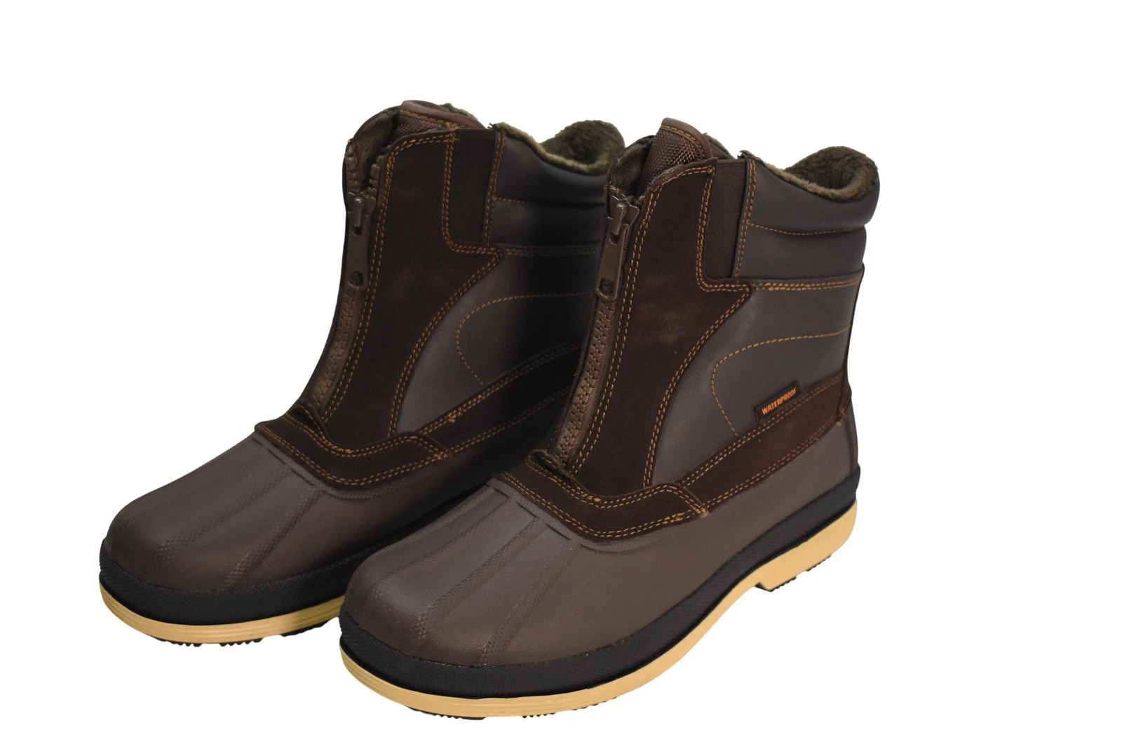 Nortiv8 Snow Boots Mens Size 9 Brown Waterproof Insulated Ankle AXB1ZEET