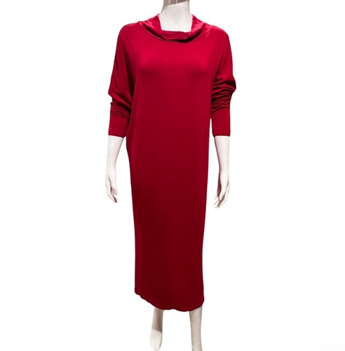 Bryn Walker Ilse Gala Red Soft Drape Oversized Comfort Maxi Dress Sz XXS NWT New - Picture 7 of 13