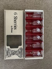 Vintage Sherries by Dema Glasses Set of 6 New In Box
