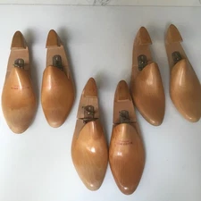 D. Mackay Wood 3 Pairs of Shoe Trees Adjustable Stretchers VTG Bullock & Jones