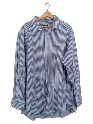Walbusch Herren Business Hemd gestreift Blau Gr. 47-48