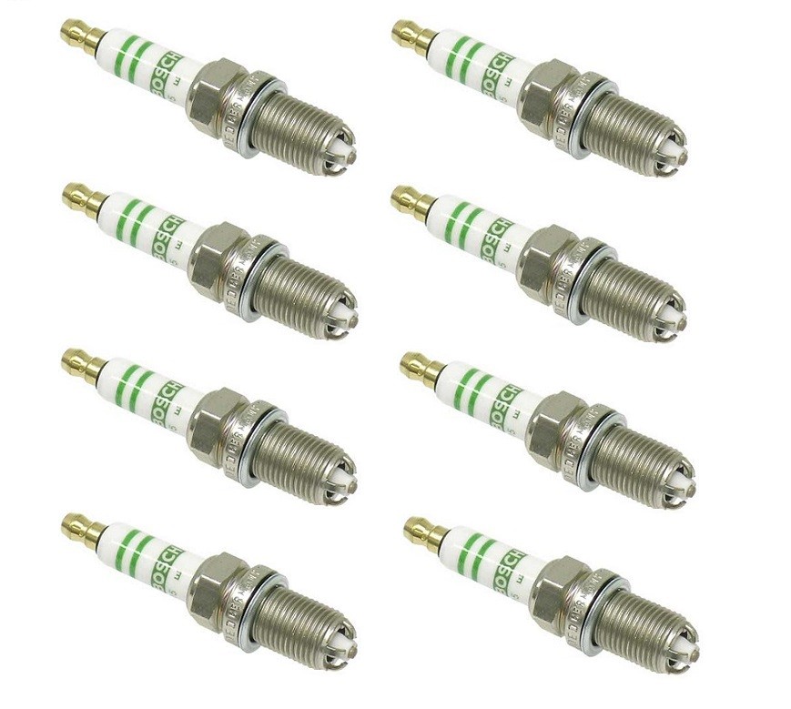 Set of 8 Spark Plug OEM BOSCH FGR-7-KQEO 7406 for Audi, Volkswagen Brand New