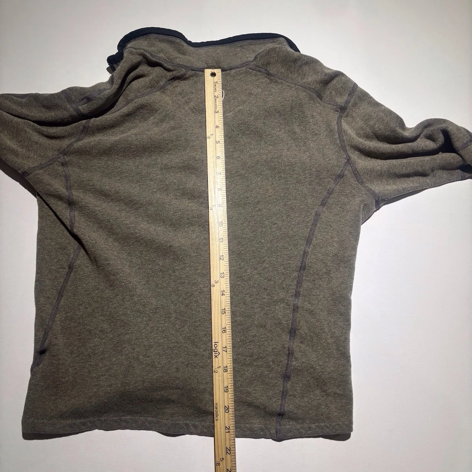 Suéter polar Kuhl Kashmira grande para mujer marrón 1/4 cremallera rendimiento Foto 3 de 4