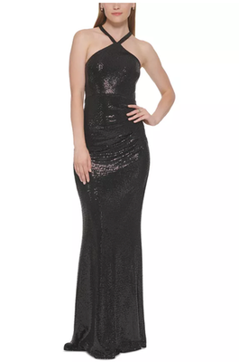 long formal dresses on sale Deep V-neck Sequin Mermaid Long Evening Prom Dresses, Cheap Custom Pro –  MarryLover main image 1