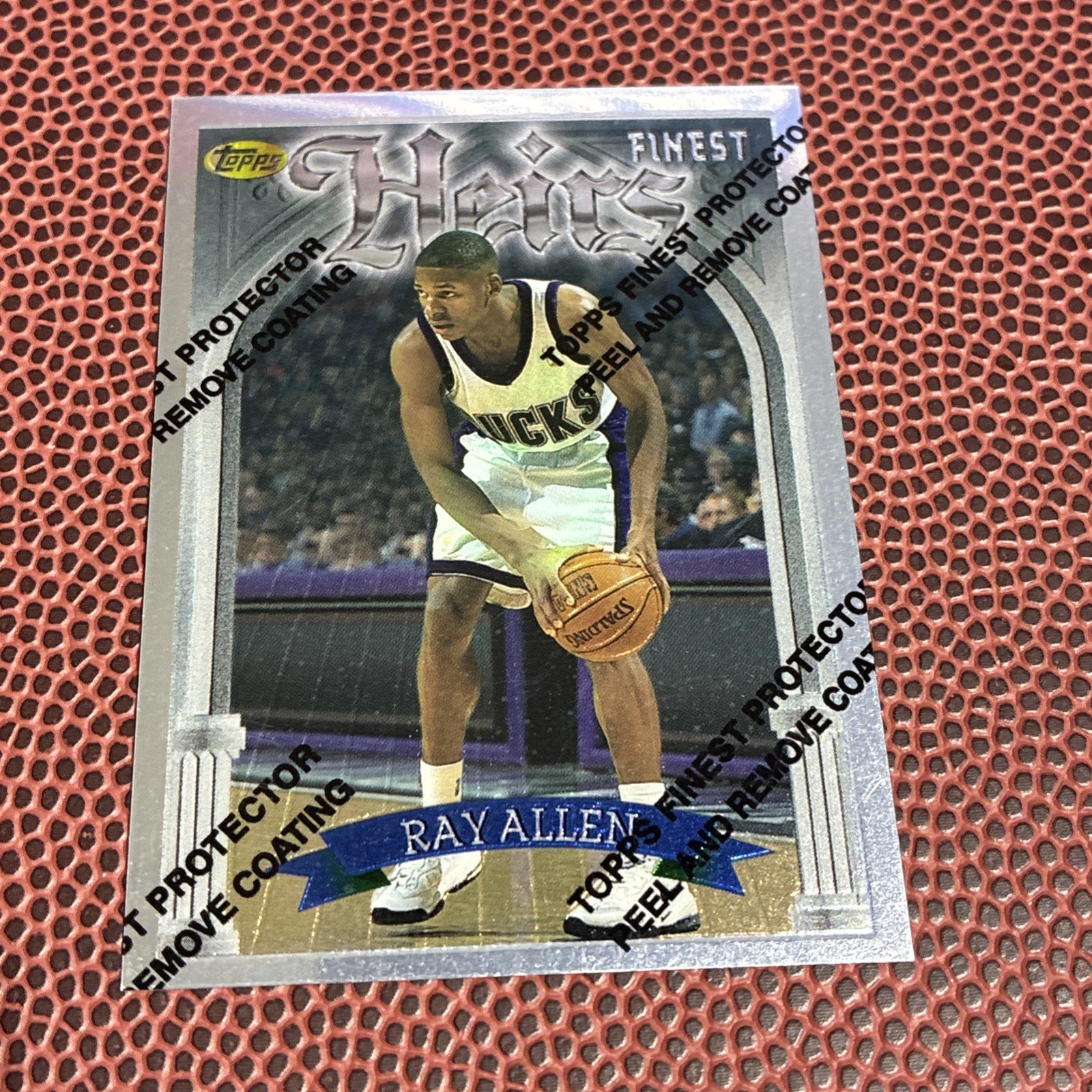 1996-97 Topps Finest Ray Allen Heirs RC Silver #252 Bucks Rookie