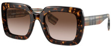 Burberry Women Oversized Sunglasses BE4284 Dark Havana/Brown New Authentic