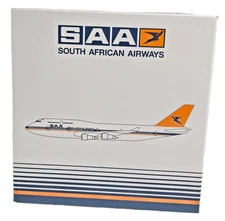 Herpa Wings 1:500 South African Airways Boeing 747-400 Article No. 500654 Boxed.