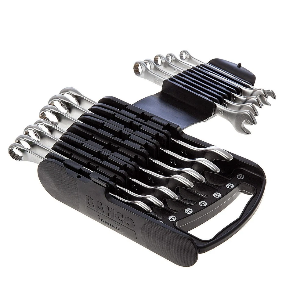 Bahco Métrico Llaves Combinadas 12 Piezas Set 8-19MM Soporte Almacenamiento - Imagen 3 de 4