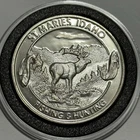 Saint Maries Idaho Fishing Hunting Coin 1 Troy Oz .999 Fine Silver Proof Round
