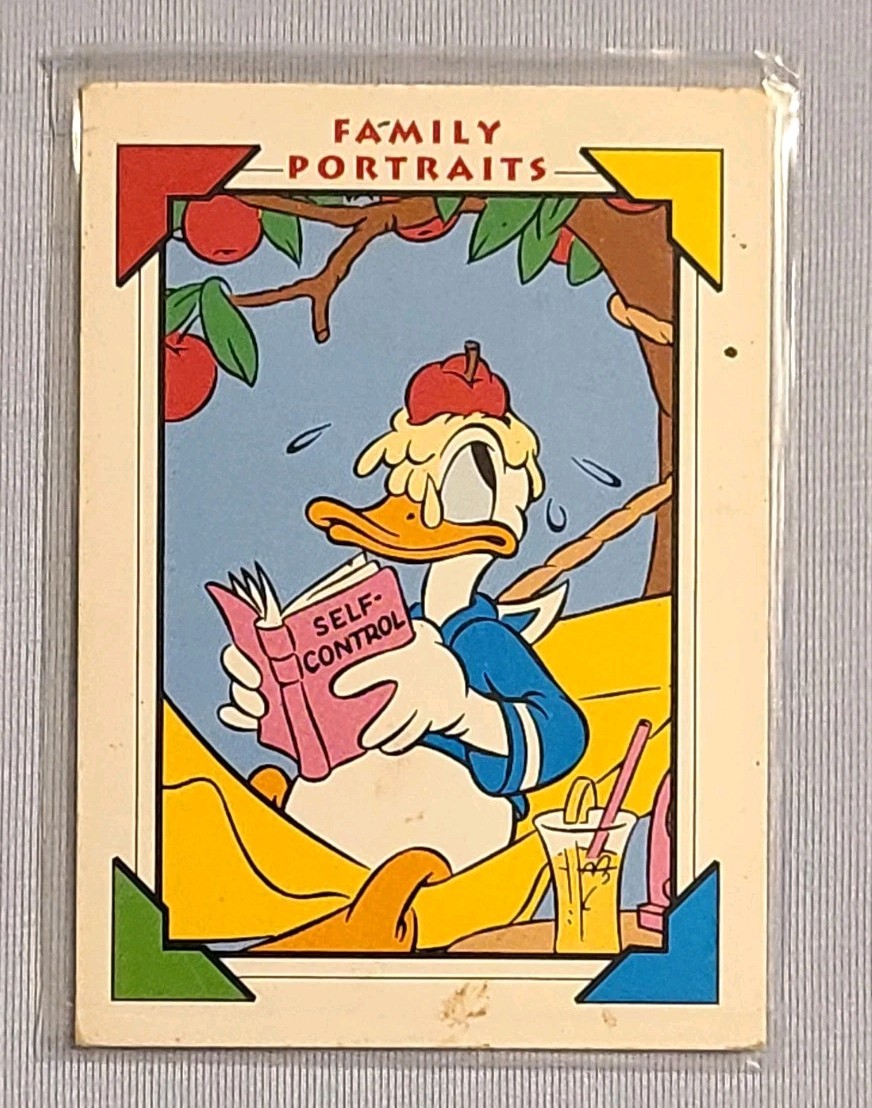  Disney Family Portraits 1991 Impel #141 Donald Duck Self Control 1938
