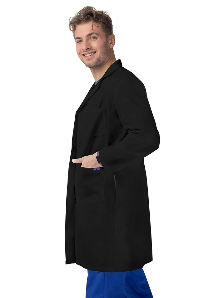 Sivvan Medical Lab Coat Unisex 39 inch Doctor and Nurse Uniform Long Sleeves - Image 3 of 4