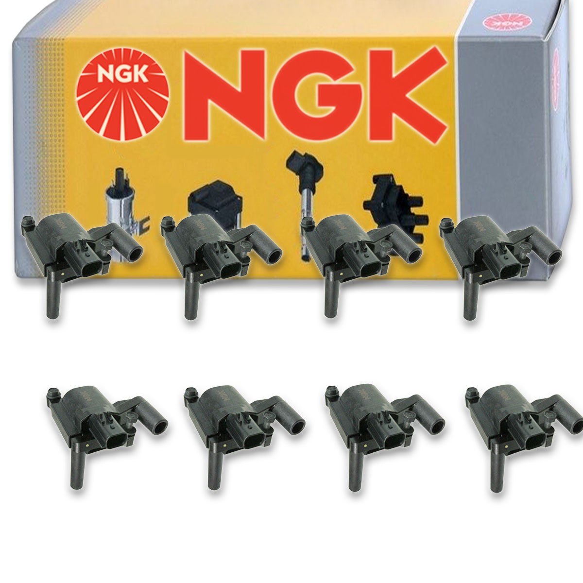 8 pc NGK 48687 U4017 Ignition Coils for UF378 UF-505 UF-378 IC585 IC508 om