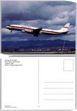 ZANTOP DC-8-62AF N811ZA Jet Airliner Takeoff Basel Switzerland 1988 Postcard