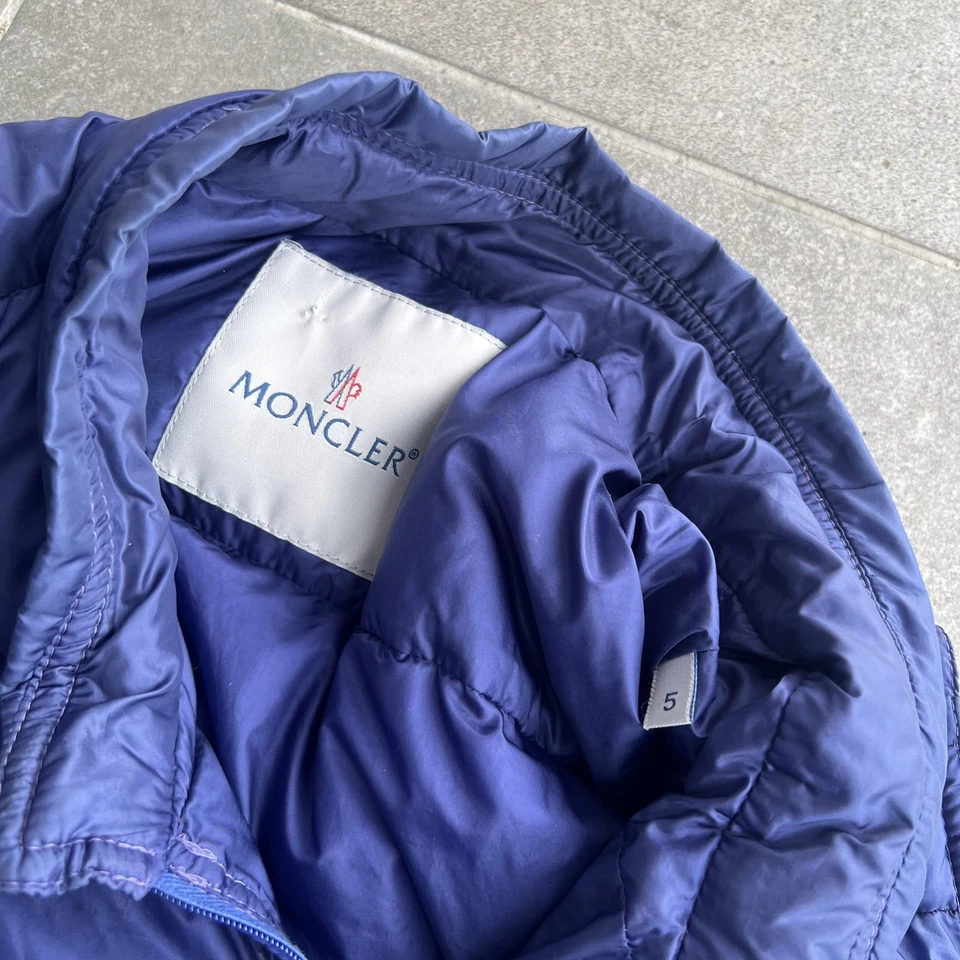 Vintage Moncler Gui Mens Blue zip logo - Image 2 of 4