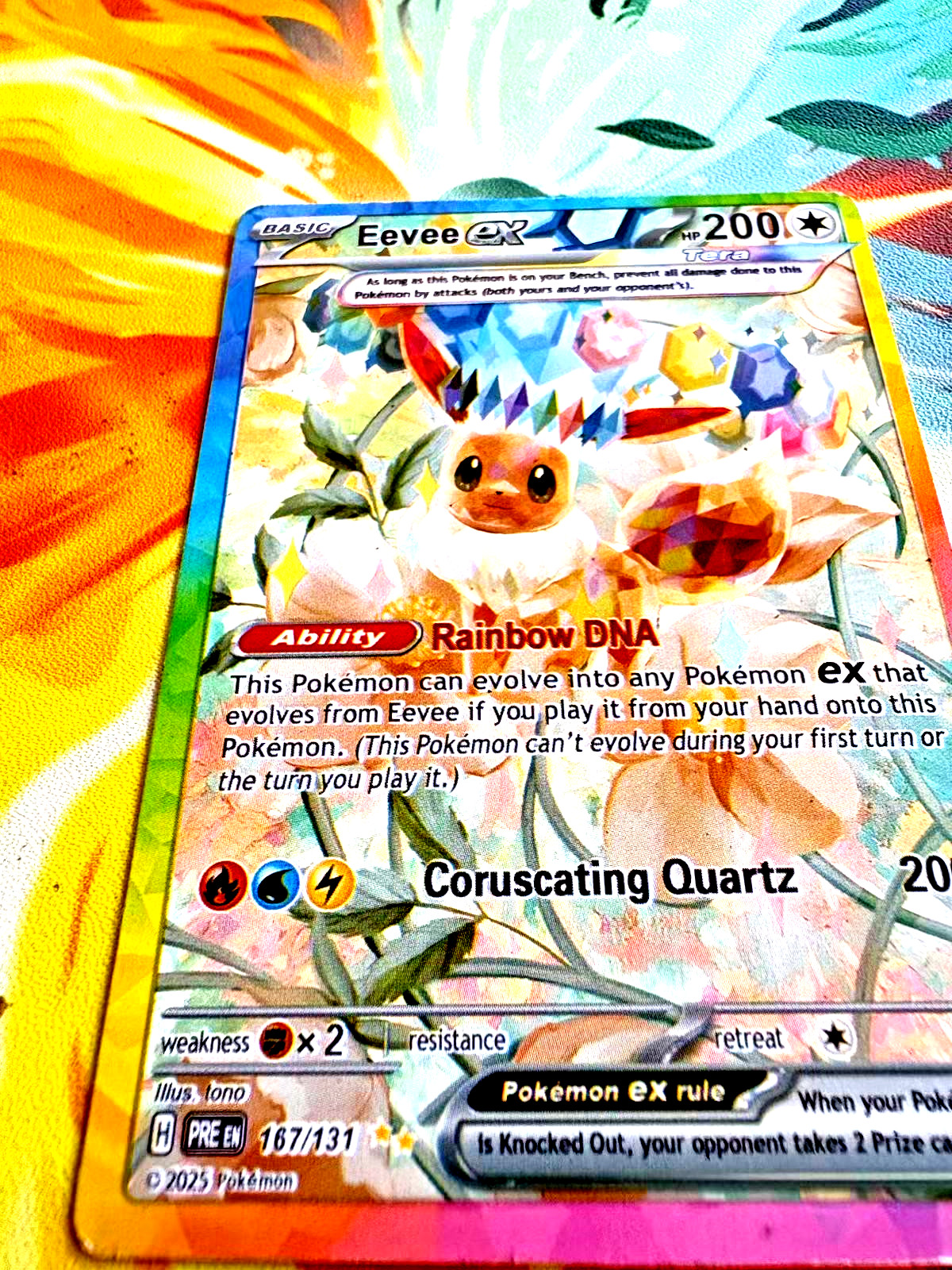 Pokemon - Eevee ex 167/131 Special Illustration Rare - Prismatic Evolutions - NM