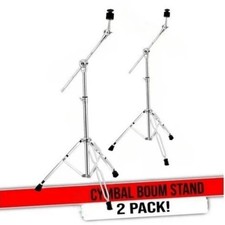 2X Straight Boom Cymbal Stand Double Braced H...