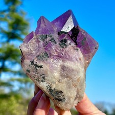 1.29LB Natural Amethyst Cluster Quartz Crystal Backbone Mineral Specimen Healing