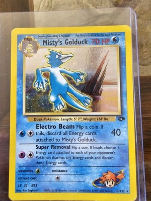 Wizards Misty's Golduck 12/132 Gym Challenge Holo Rare Unlimited Eng 1999 70HP