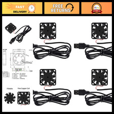 4 Pack 40mm USB Brushless Cooling Fans - High Performance DC 5V, 4200 RPM for Sm