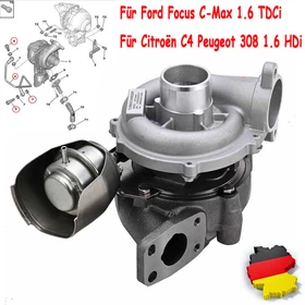 Turbolader 1.6 HDI TDCI 109 PS - 80KW Für Ford Citroen Peugeot Volvo Mazda DE