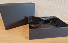 Black Gift Box  ~  Birthday,  Wedding, ~ luxury gift  Hamper with filler