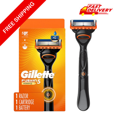 Gillette Fusion5 Power Razor for Men, 1 Gillette Power Razor Handle + 1 Blade Re