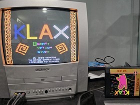 KLAX NES Nintendo 1990 Tengen Cartridge  Genuine Authentic Black W/Sleeve 