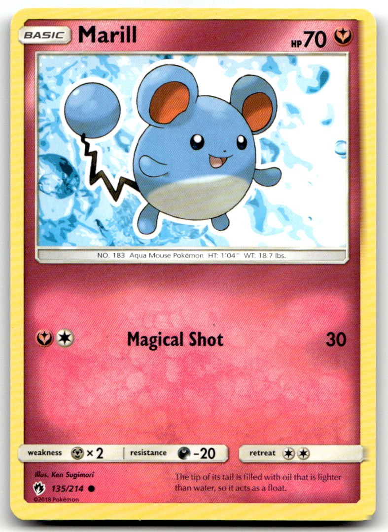 Marill 135/214 Common Lost Thunder Pokemon Near Mint