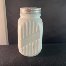 Vintage White Milk Glass Kitchen Sugar or Flour Shaker 5-1/2”