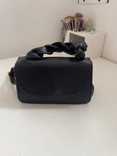 Women Girls Primark Black Faux Leather Cross Over Shoulder Handbag Bag One Size