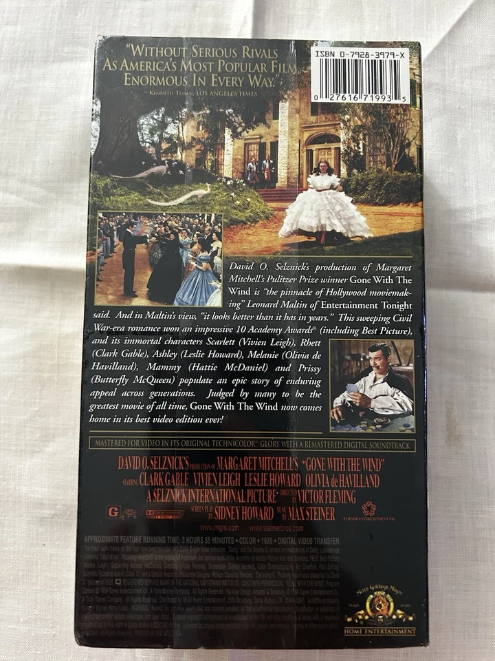 Gone with the Wind VHS Deluxe Edition Box Set MGM Home Video 2 Tape - Image 2 of 4