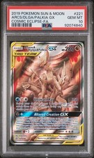 Pokemon Arceus & Dialga & Palkia Gx Cosmic Eclipse Full Alt Art 221/236 PSA 10 on eBay