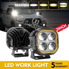2inch Square LED Work Light Driving Fog Lamp Strobe Yellow White offroad 4WD
