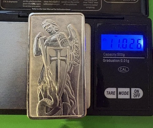 10 oz Archangel .999 Silver Bar - Scottsdale Mint Silver Bullion Bar #A535