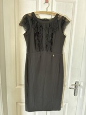 Kensol, LBD, Little Black Dress, Lace detail sides and back, fringe front Sz 12