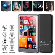 HiFi MP3 Player 1080P Video Playback, 16GB Memory Bluetooth 5.0 Built-in Speaker