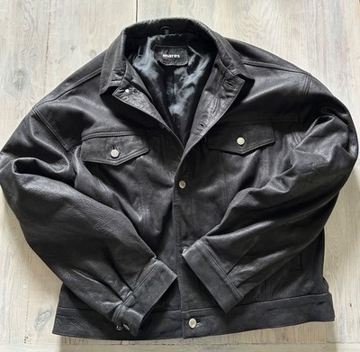 Lederjacke Mares Herren xl  schwarz Nappaleder , Rauleder, Jeansjackenstil