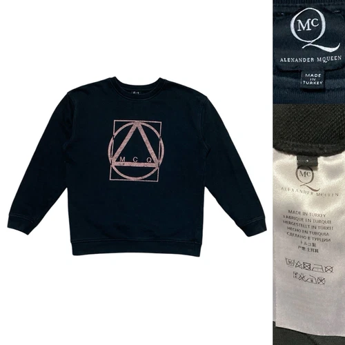 Felpa donna MCQ Alexander McQueen stampa multigeo taglia small colore nero