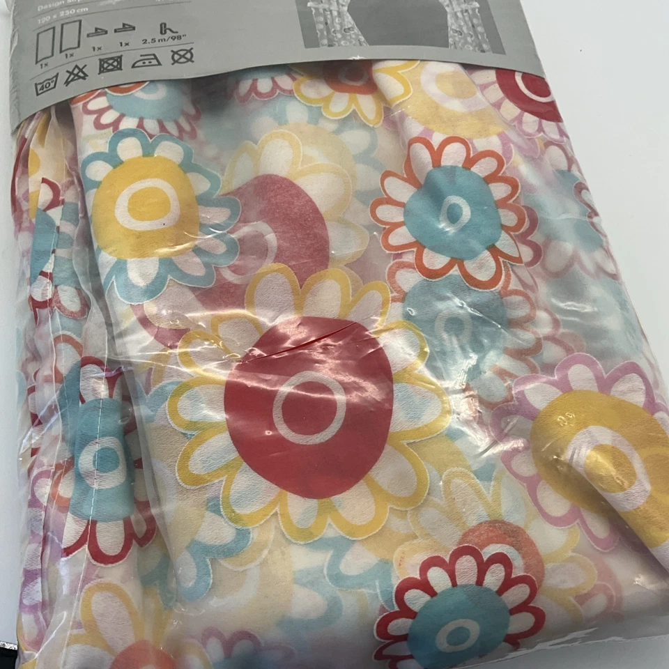 Ikea Vitaminer Blomma 2 Paneles Cortina Transparente Floral Sirpa Cowell Diseño 47 x 98 Foto 4 de 4
