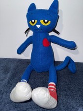 MerryMakers Pete The Cat Plush Stuffed Animal Toy James Dean 13" Blue Red