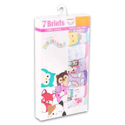Girls 7pr Squish Mallows Panties, Size 8