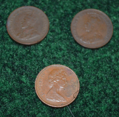 Three CANADA One Cent 1921 1932 Confederation 1867-1967 100 Years