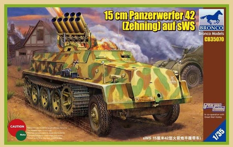 Bronco Models CB35070 1:35 15cm Panzerwerfer 42 (Zehnling) auf SWS