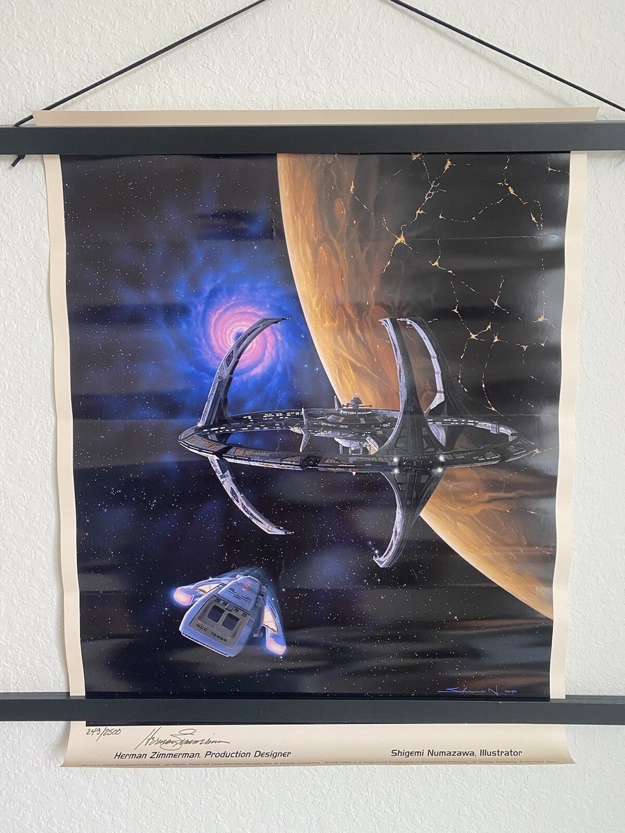 Original 1993 Deep Space Nine Lithograph hand signed Herman