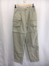 Columbia Convertible Hiking Pants Womens Small Khaki Cargo Fishing Nylon.