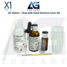 Dental Reline Chairside Hard Denture Liner Material Kit Pink Self Cure